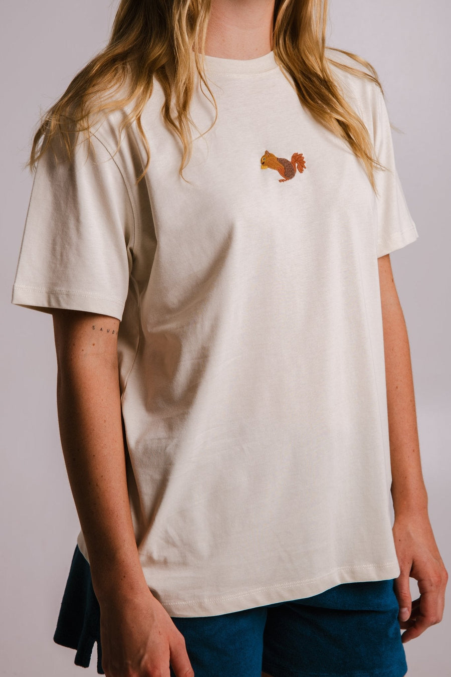 Squirrel T-shirt - Parchment