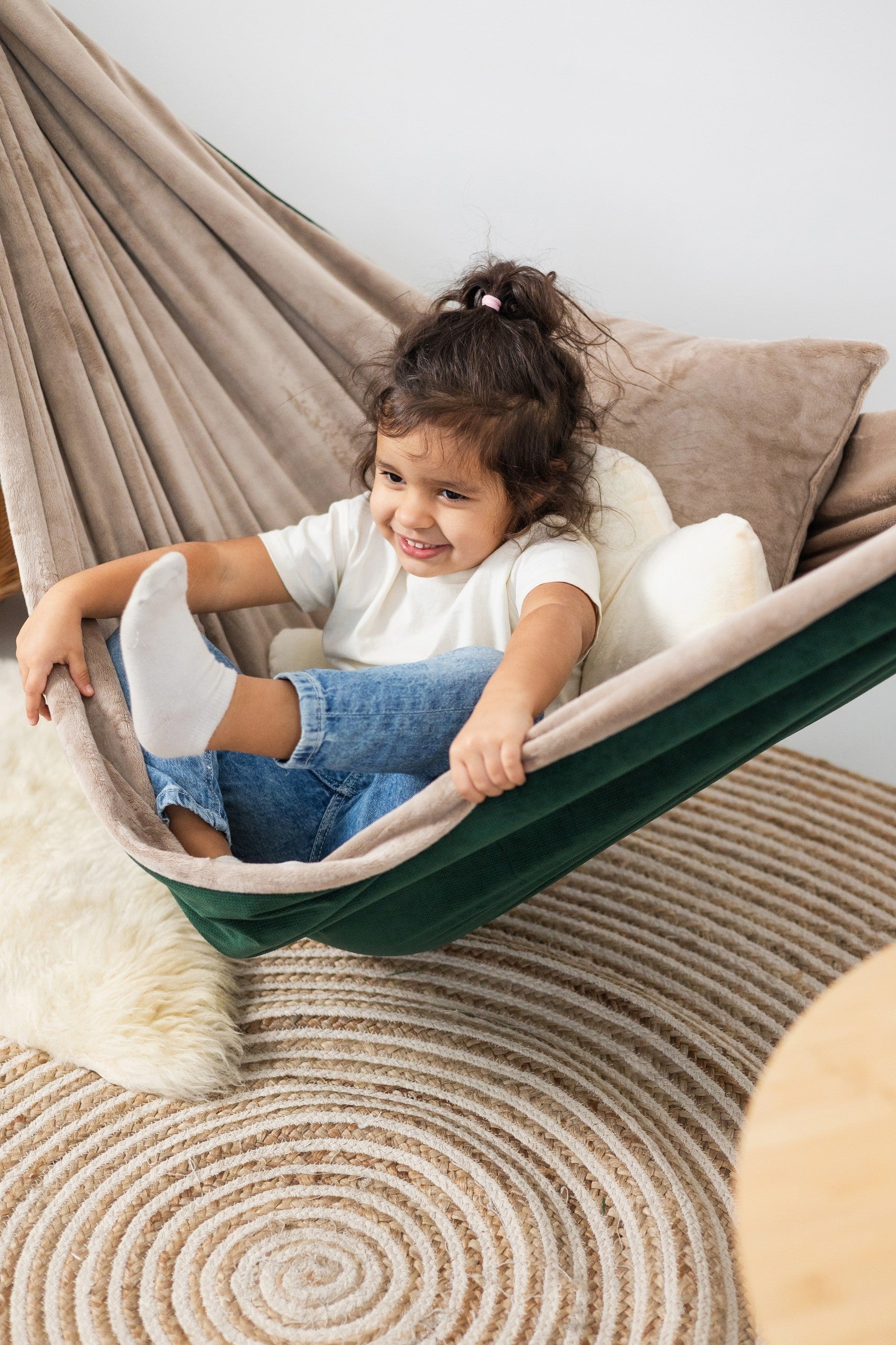 Forest Snuggle Hammock - Cozy, Handmade, Child-Safe Hideaway for Home & Garden by Sówka at www.brixbailey.com