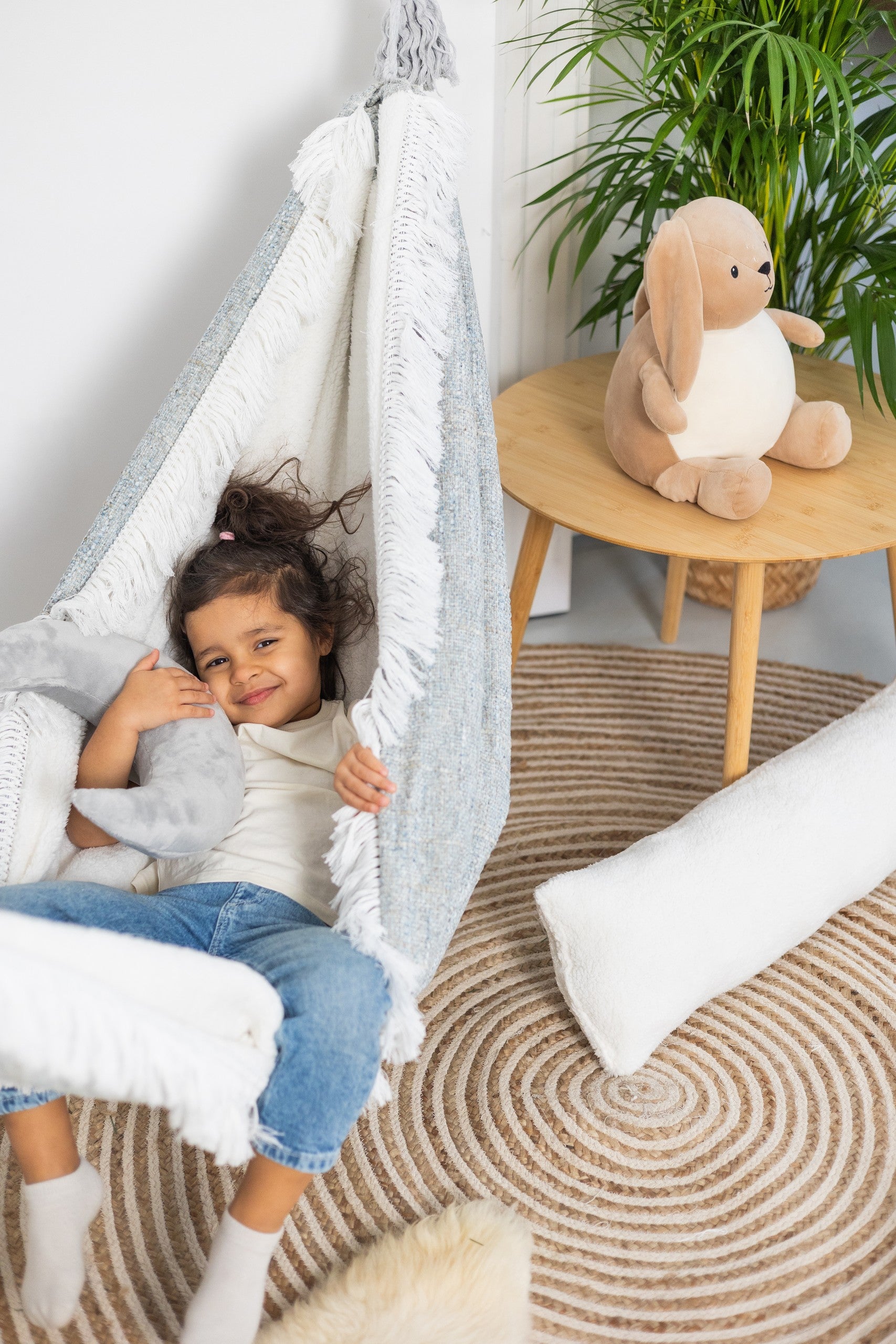 Little Haven Checkered Hammock - Cozy, Handmade, and Safe Kids' Lounging Solution by Sówka at www.brixbailey.com