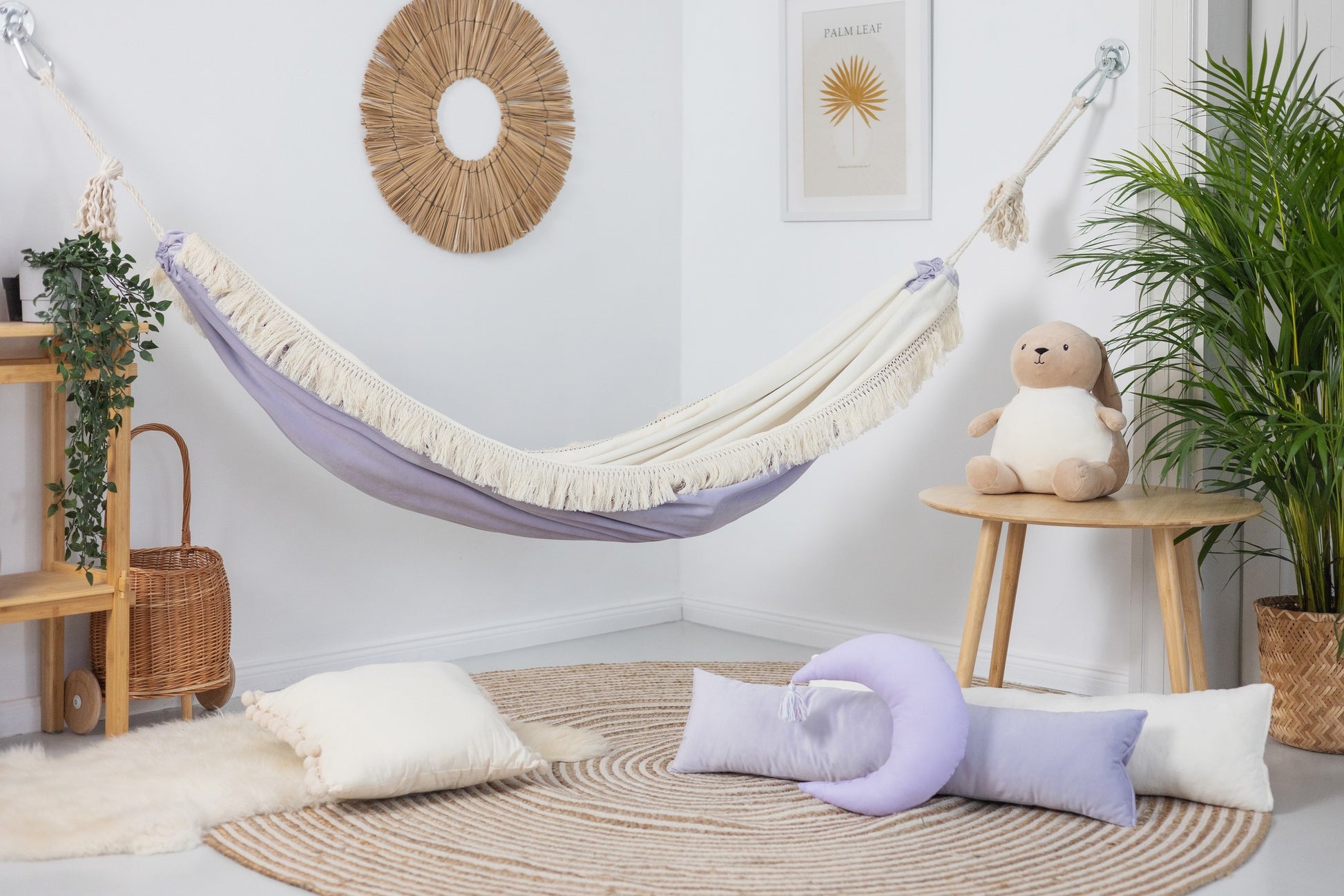Moonlight Dream Hammock - Soft Lilac, Handmade, Safe & Cozy - Ideal for Relaxation & Play by Sówka at www.brixbailey.com