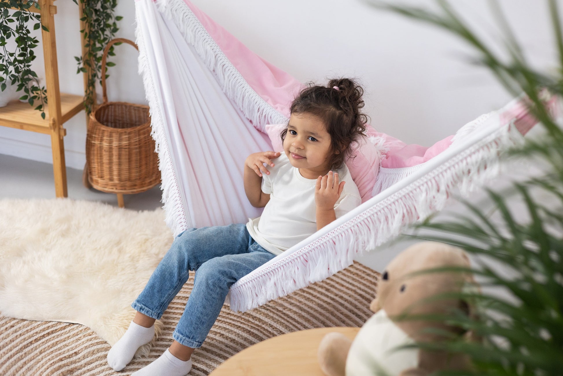 The Rose Dream Hammock - Perfect for Cozy, Shared Childhood Moments - Handmade & Safe by Sówka at www.brixbailey.com