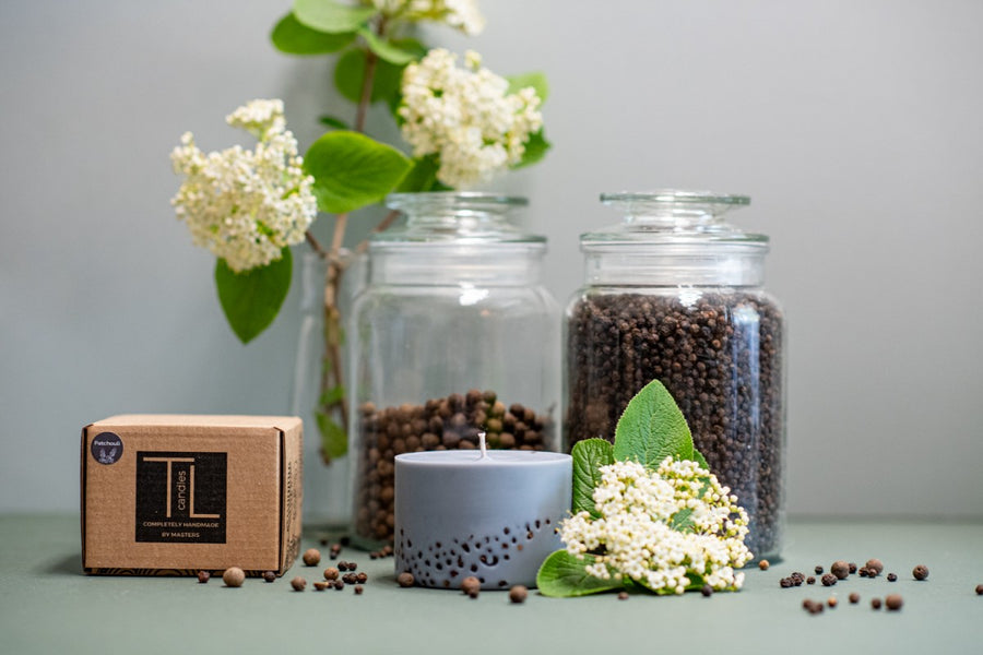 Indulge in Serenity with Our Handmade Patchouli Candle by TL Candles at www.brixbailey.com