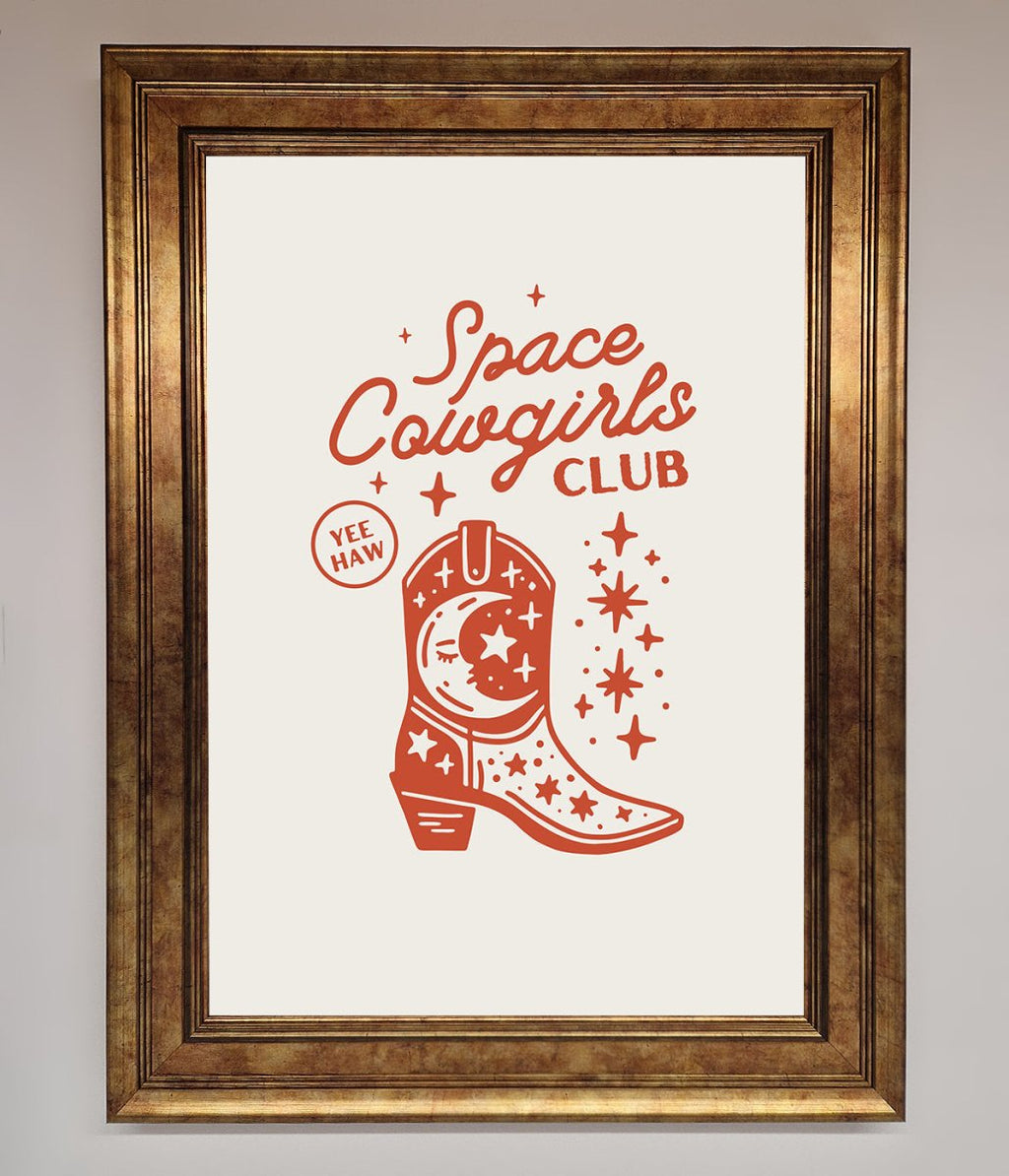 Space Cowgirls Club Framed Wall Art