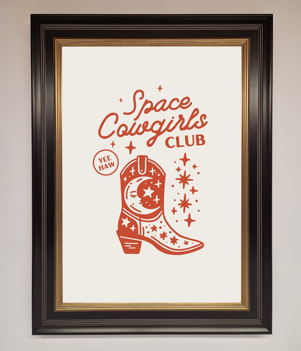 Space Cowgirls Club Framed Wall Art