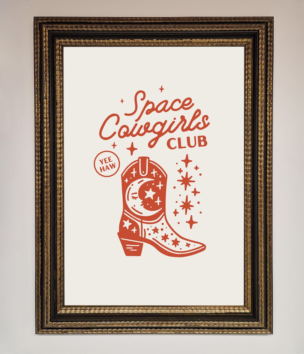 Space Cowgirls Club Framed Wall Art