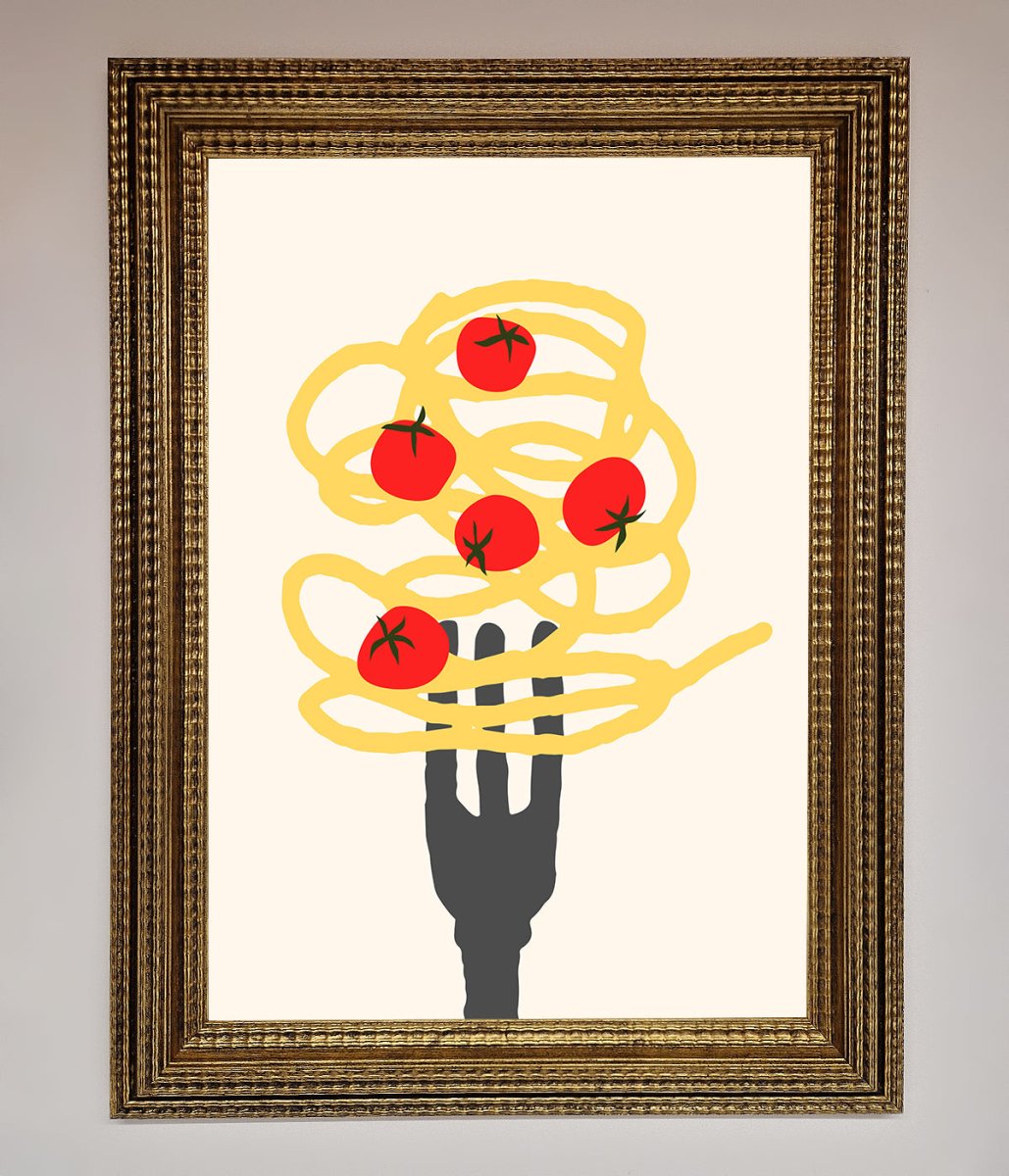 Spaghetti Folk Framed Print