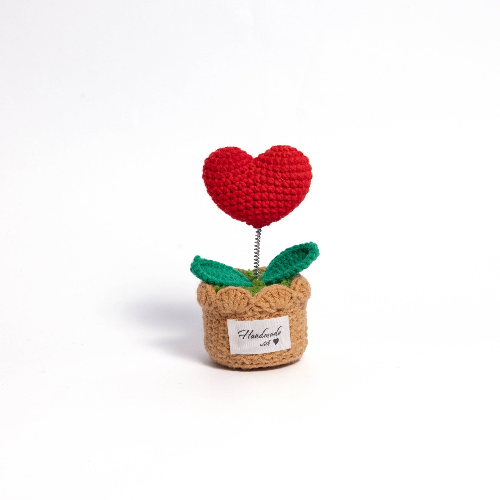 Love Blossom Crocheted Heart Roses and Plants