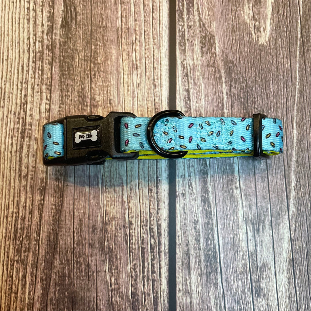 Sprinkles For Days Dog Collar in Pink or Blue