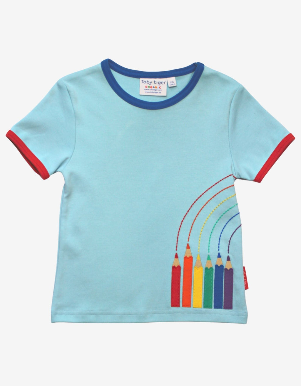 Organic Art Applique Short Sleeved T Shirt for Kids