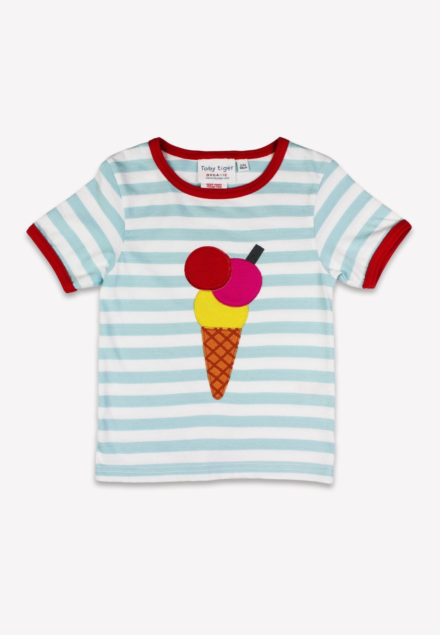 Organic Ice Cream Applique Short Sleeved T Shirt