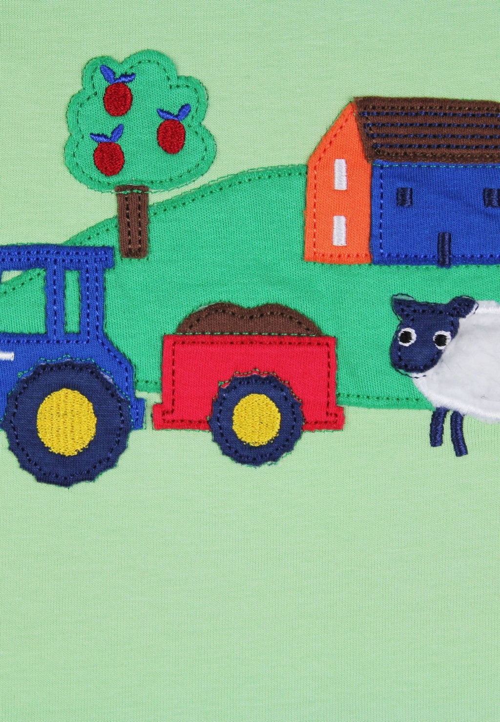 Organic Hillside Applique Short Sleeved T Shirt