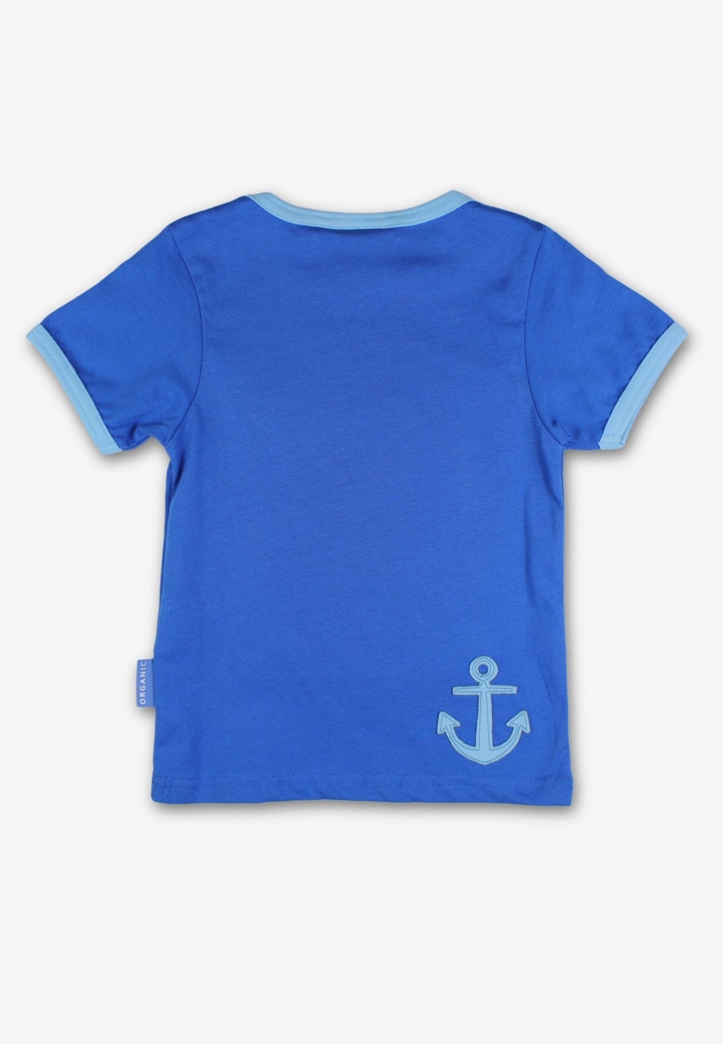 Organic Boat Applique Short Sleeved T-Shirt for Babies