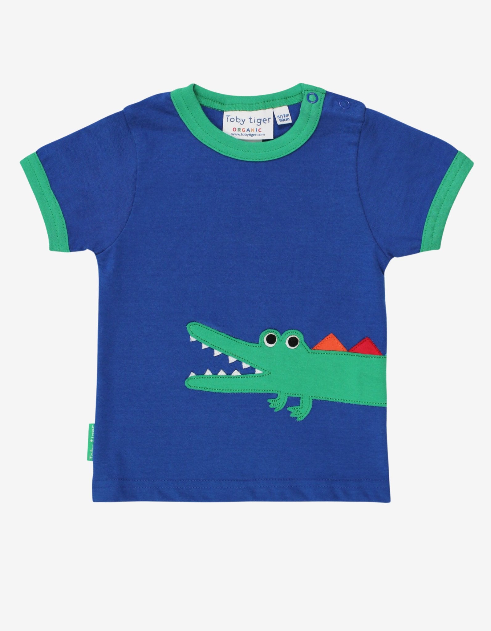 Organic Cotton Crocodile Applique T-Shirt for Children