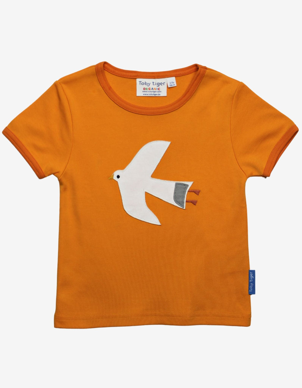 Organic Seagull Applique Short Sleeved T Shirt