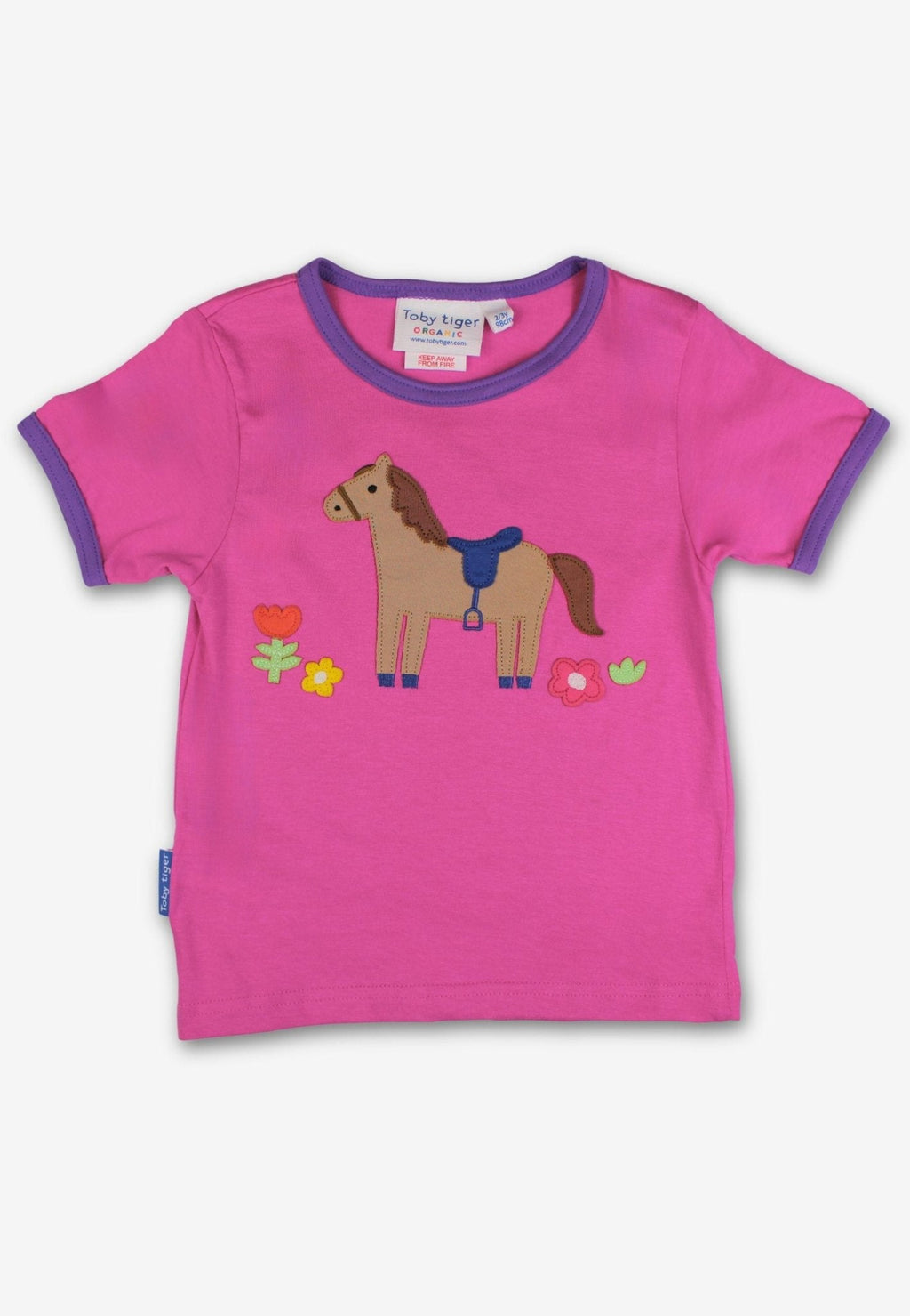 Organic Hillside Pony Applique Short Sleeved T Shirt for Children