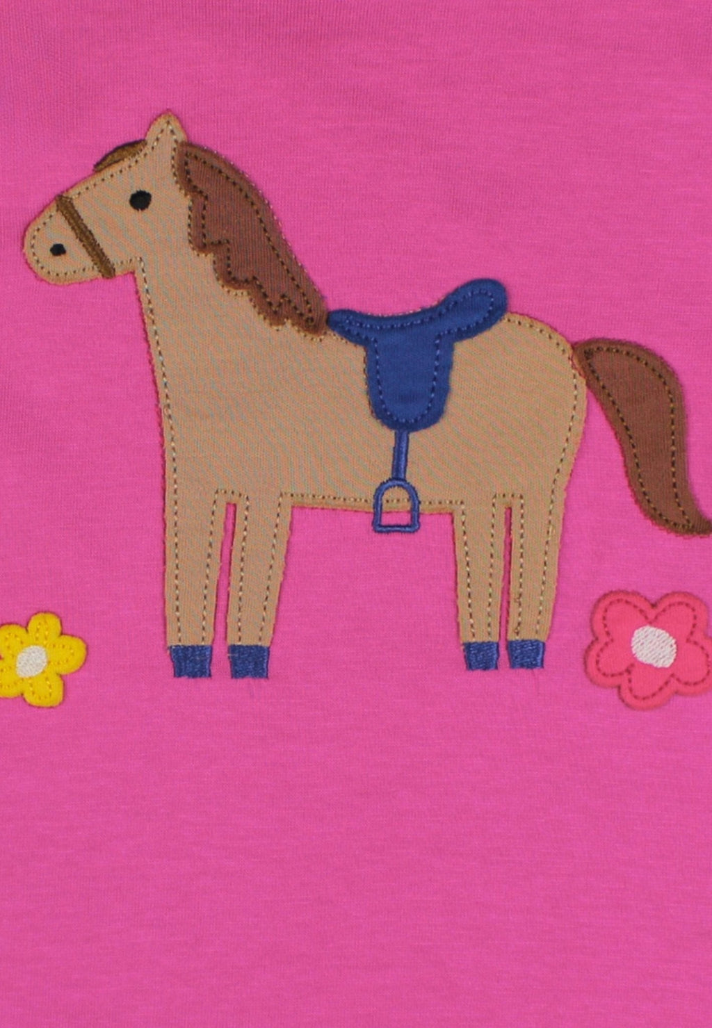 Organic Hillside Pony Applique Short Sleeved T Shirt for Children
