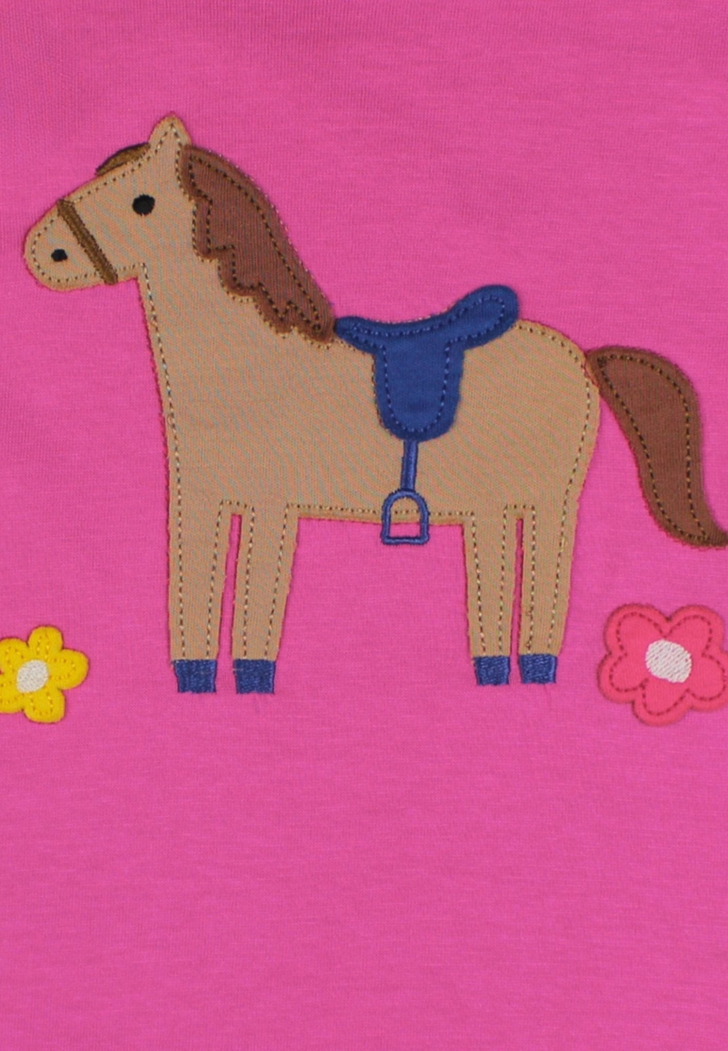 Organic Hillside Pony Applique Short Sleeved T Shirt for Children