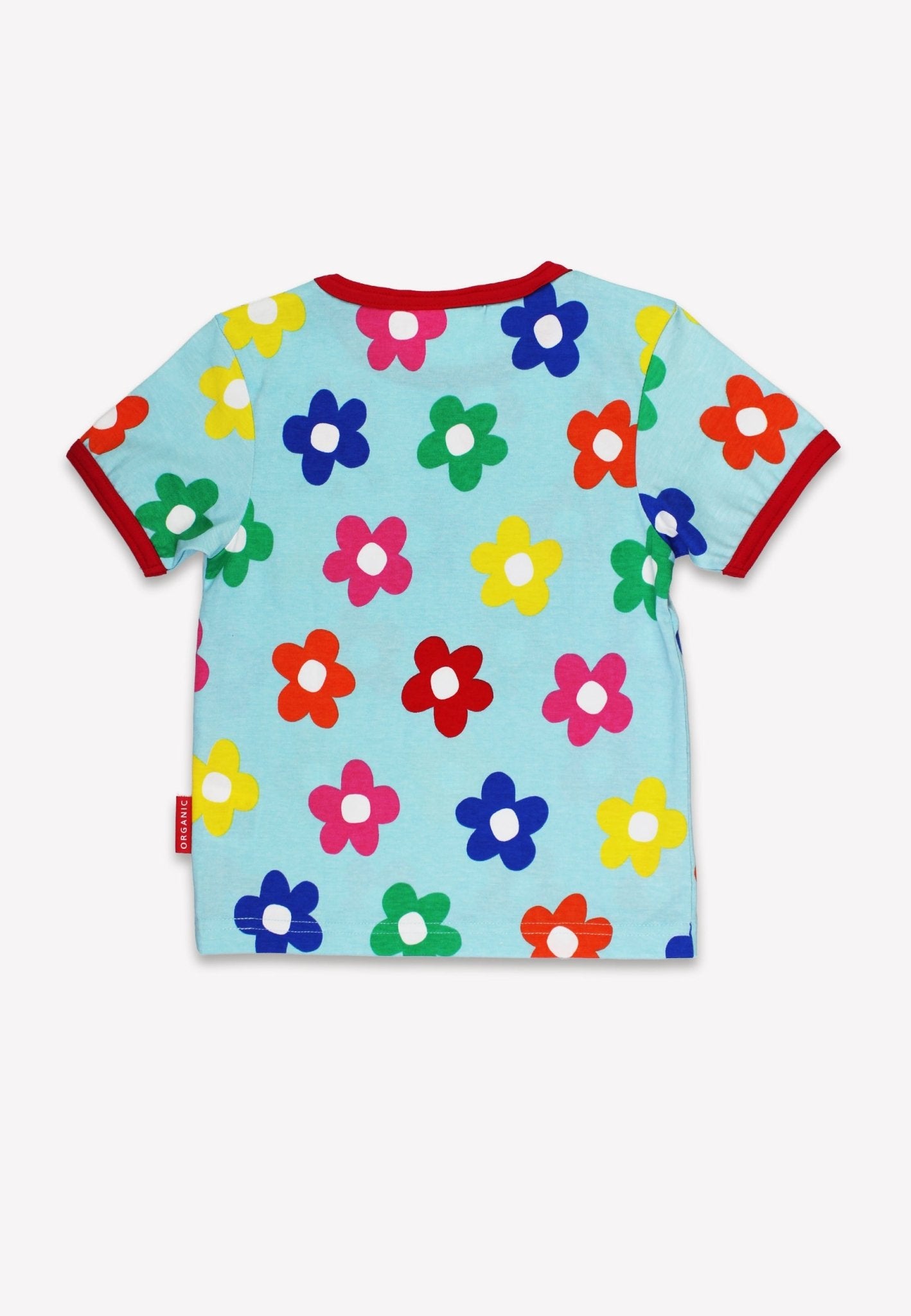 Organic Rainbow Bloom Bunny Pocket T-Shirt for Babies