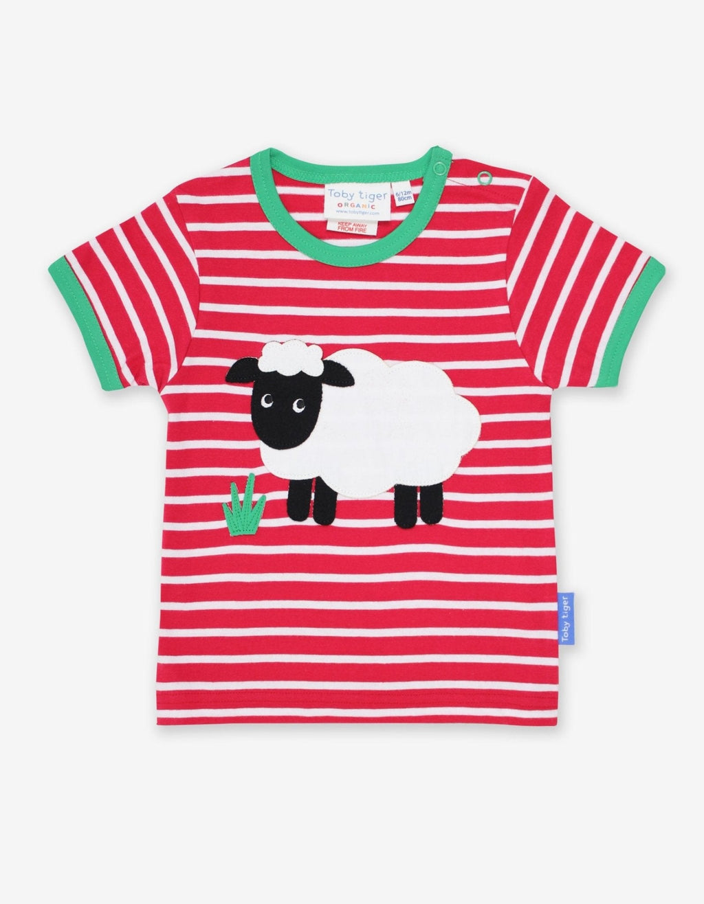 Organic Sheep Applique Short Sleeved T Shirt