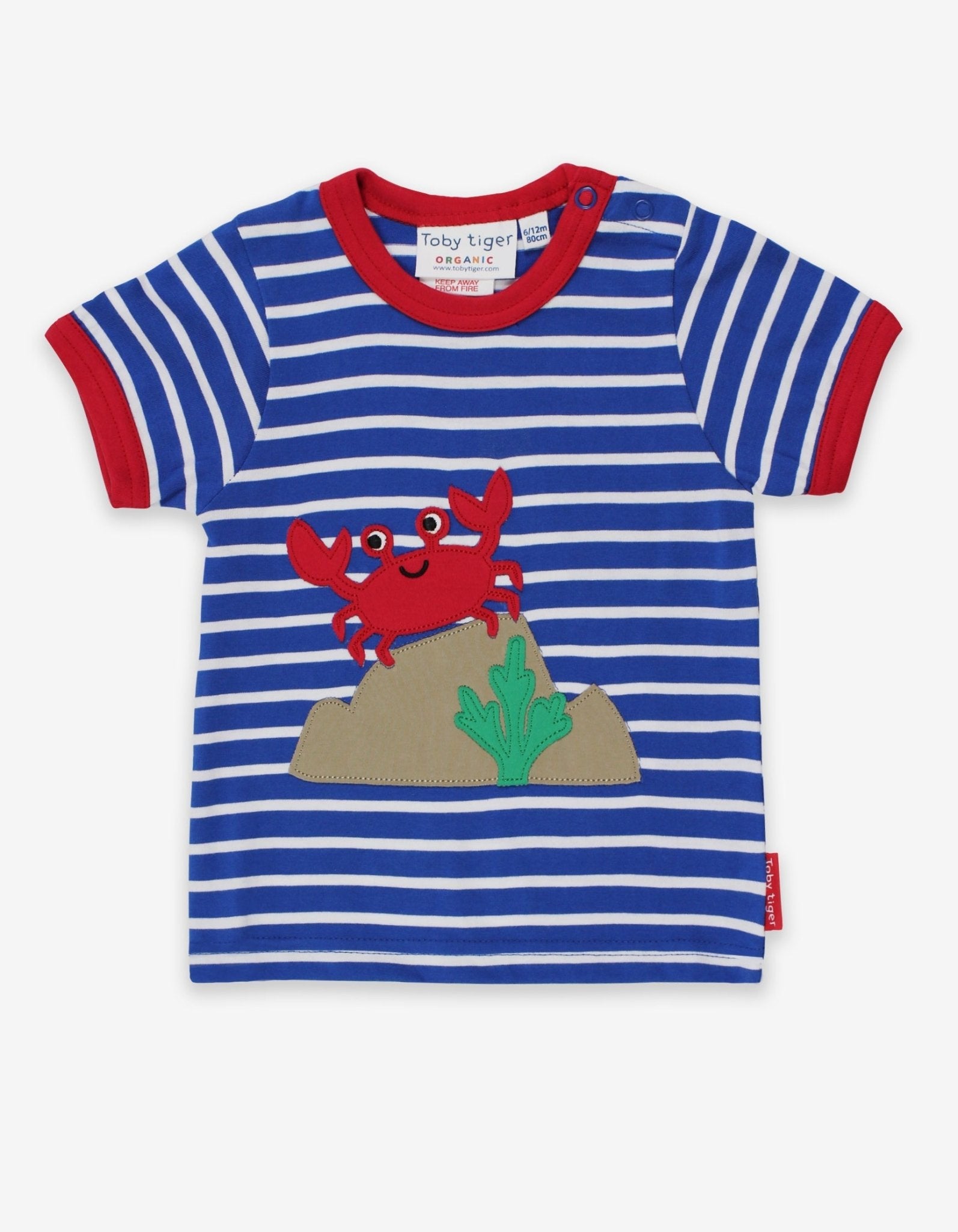 Organic Cotton Crab Applique Short Sleeve T-Shirt
