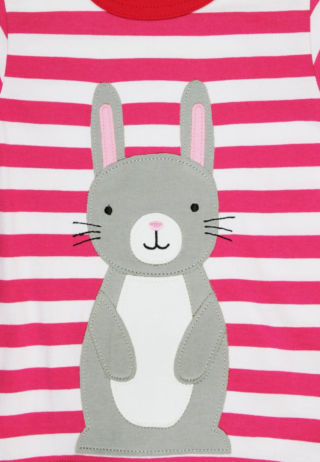 Organic Bunny Applique Short Sleeved T Shirt for Kids