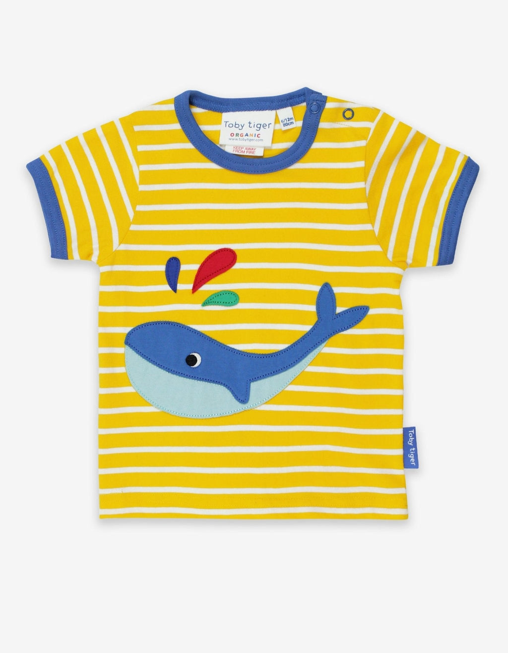 Organic Whale Applique Short Sleeved T-Shirt
