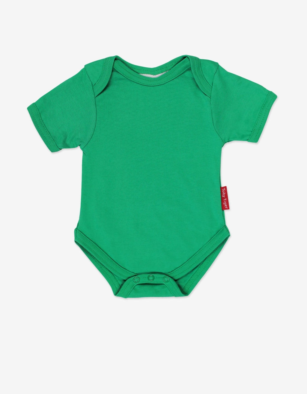 Organic Green Short Sleeved Baby Bodysuit