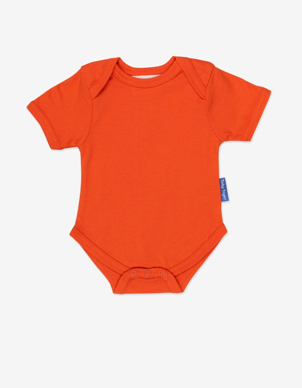 Organic Orange Short Sleeved Baby Bodysuit