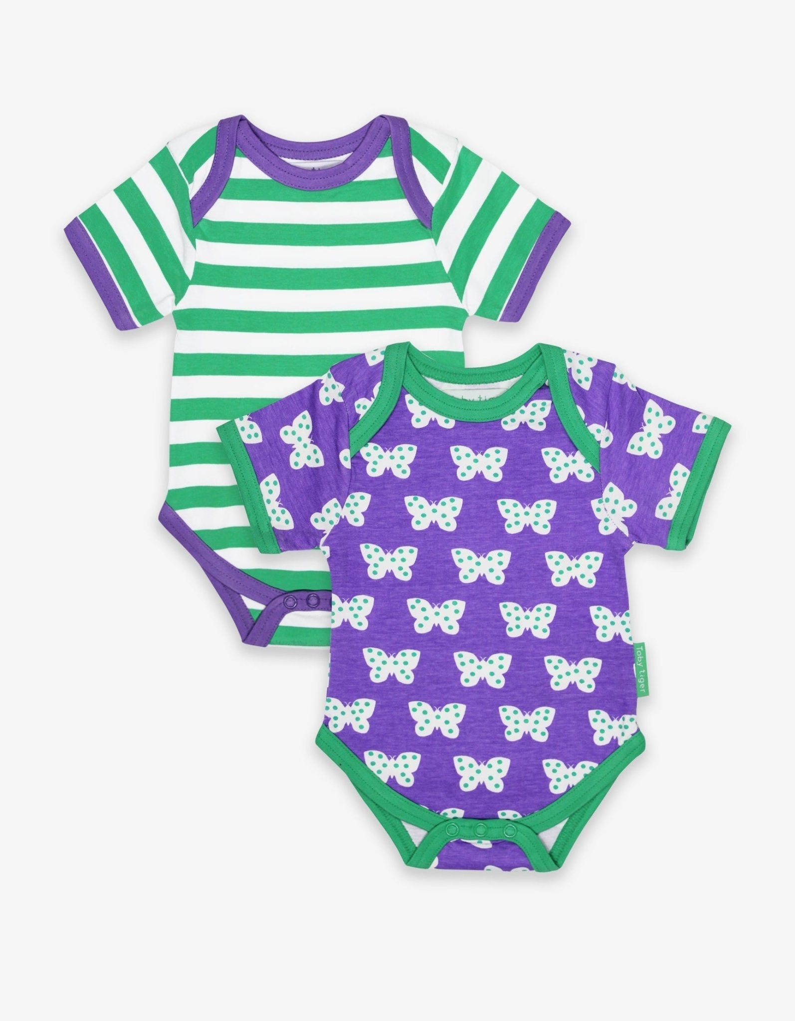 Organic Butterfly Print 2 Pack Bodysuit