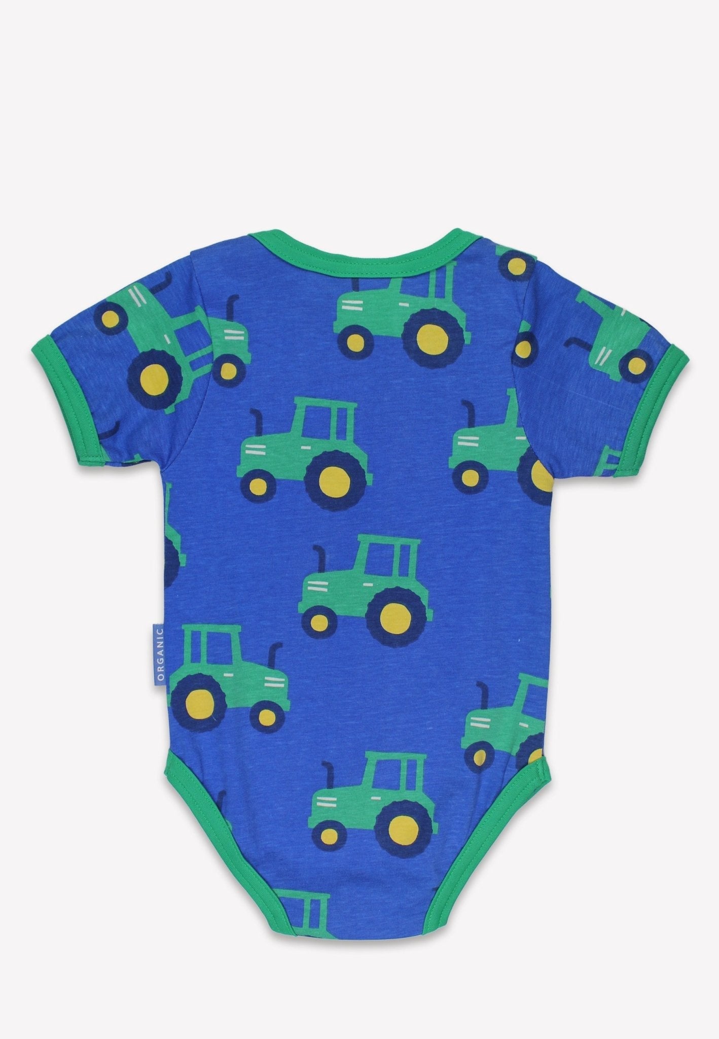Organic Hillside Tractor Print Baby Body