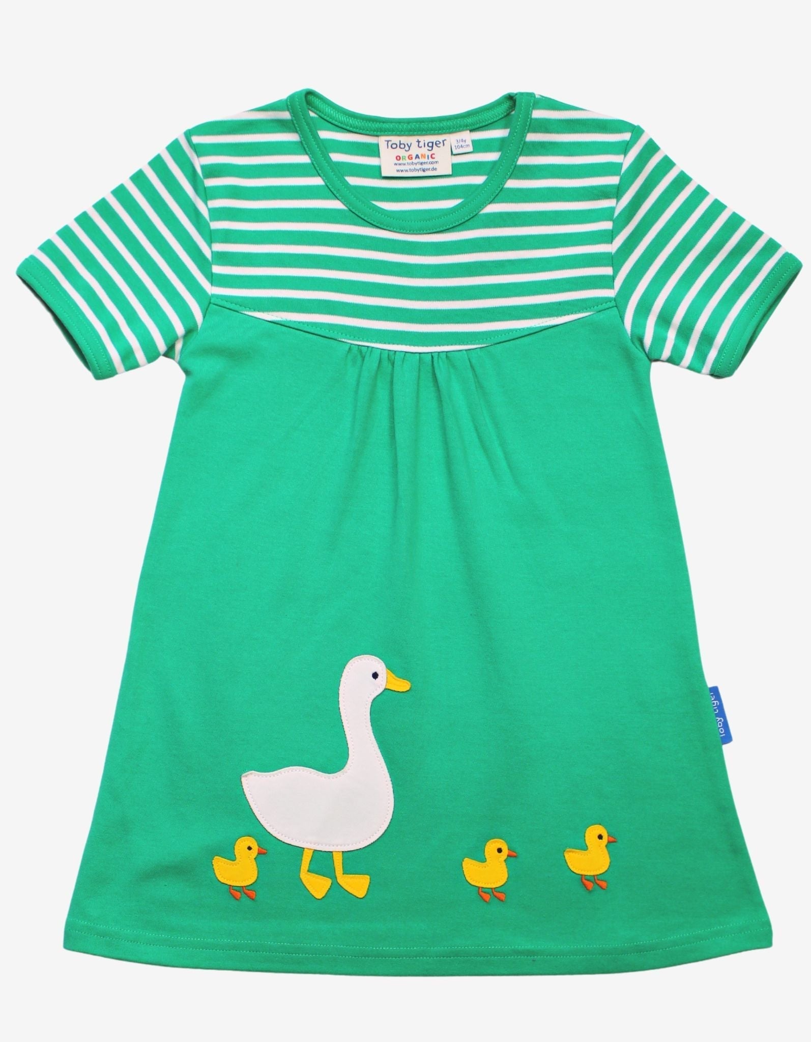 Organic Duck Applique Dress in Green