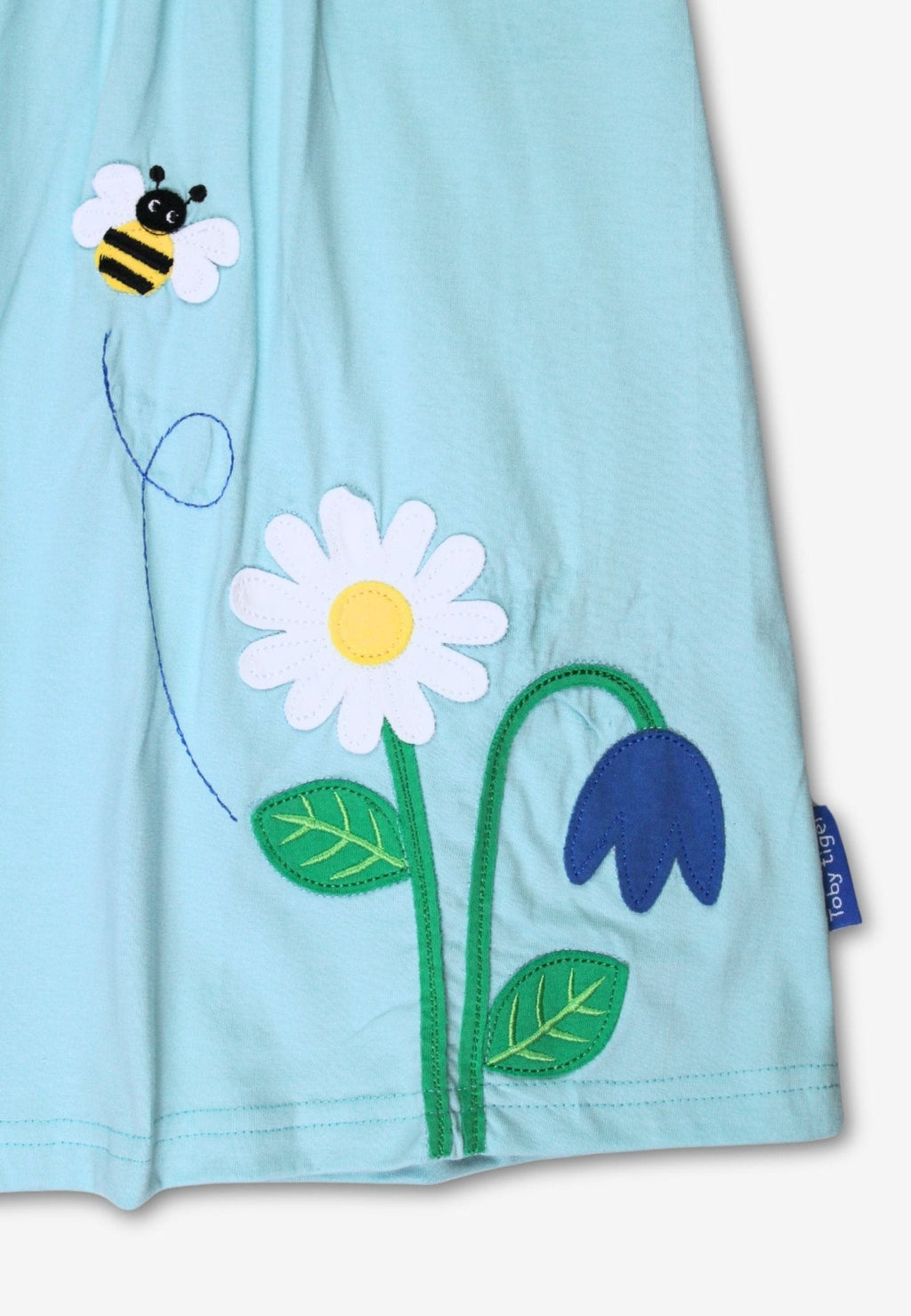 Organic English Garden Applique T Shirt Dress