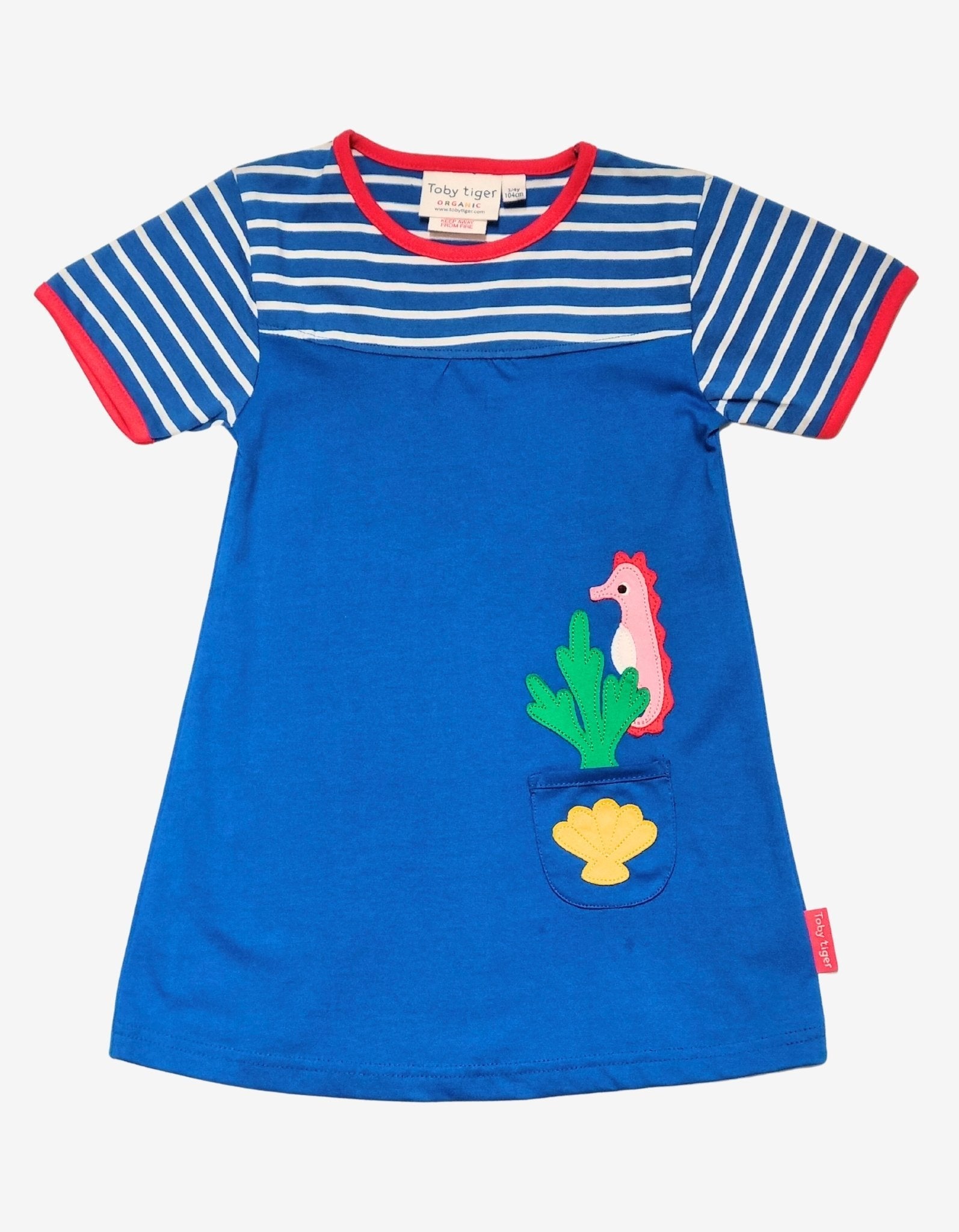 Organic Seahorse Applique T Shirt Dress
