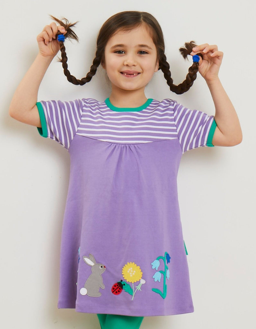 Organic Spring Applique Dress for Kids