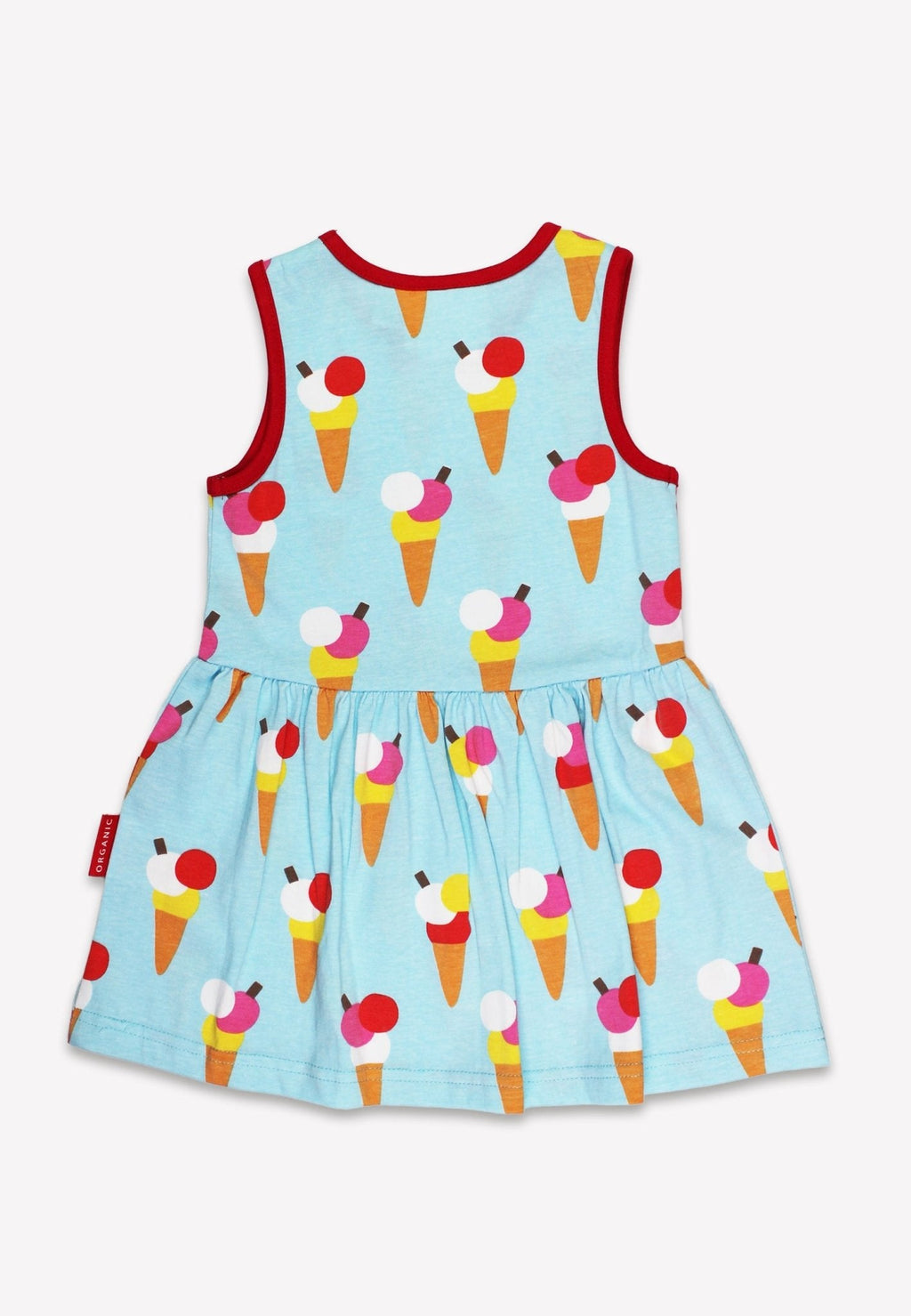 Organic Ice Cream Cones Print Summer Dress for Kids