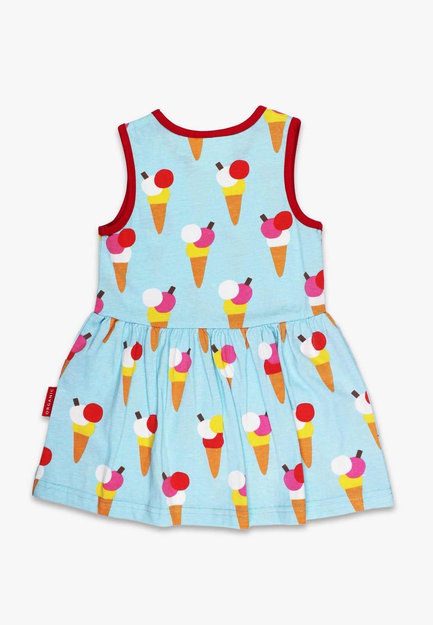 Organic Ice Cream Cones Print Summer Dress for Kids