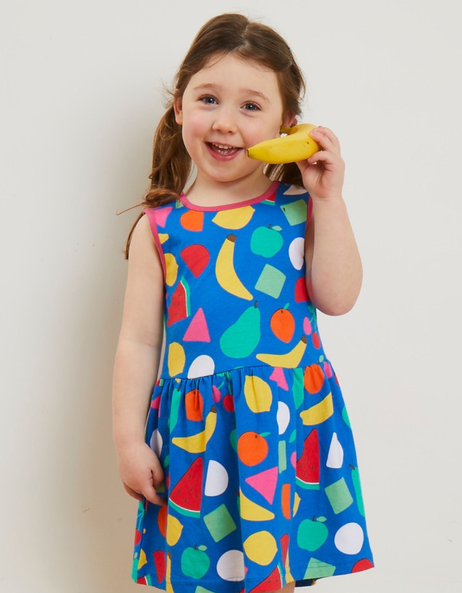 Organic Cotton Fruit Print Summer Dress for Kids