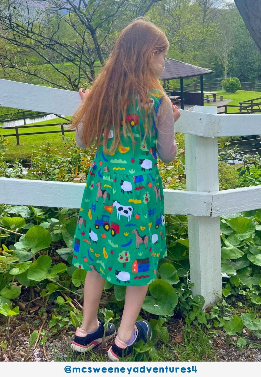 Organic Hillside Print Summer Dress