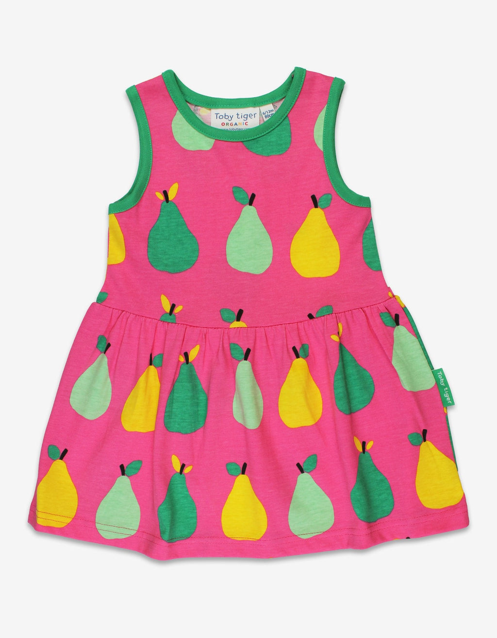 Organic Pear Print Summer Dress for Girls