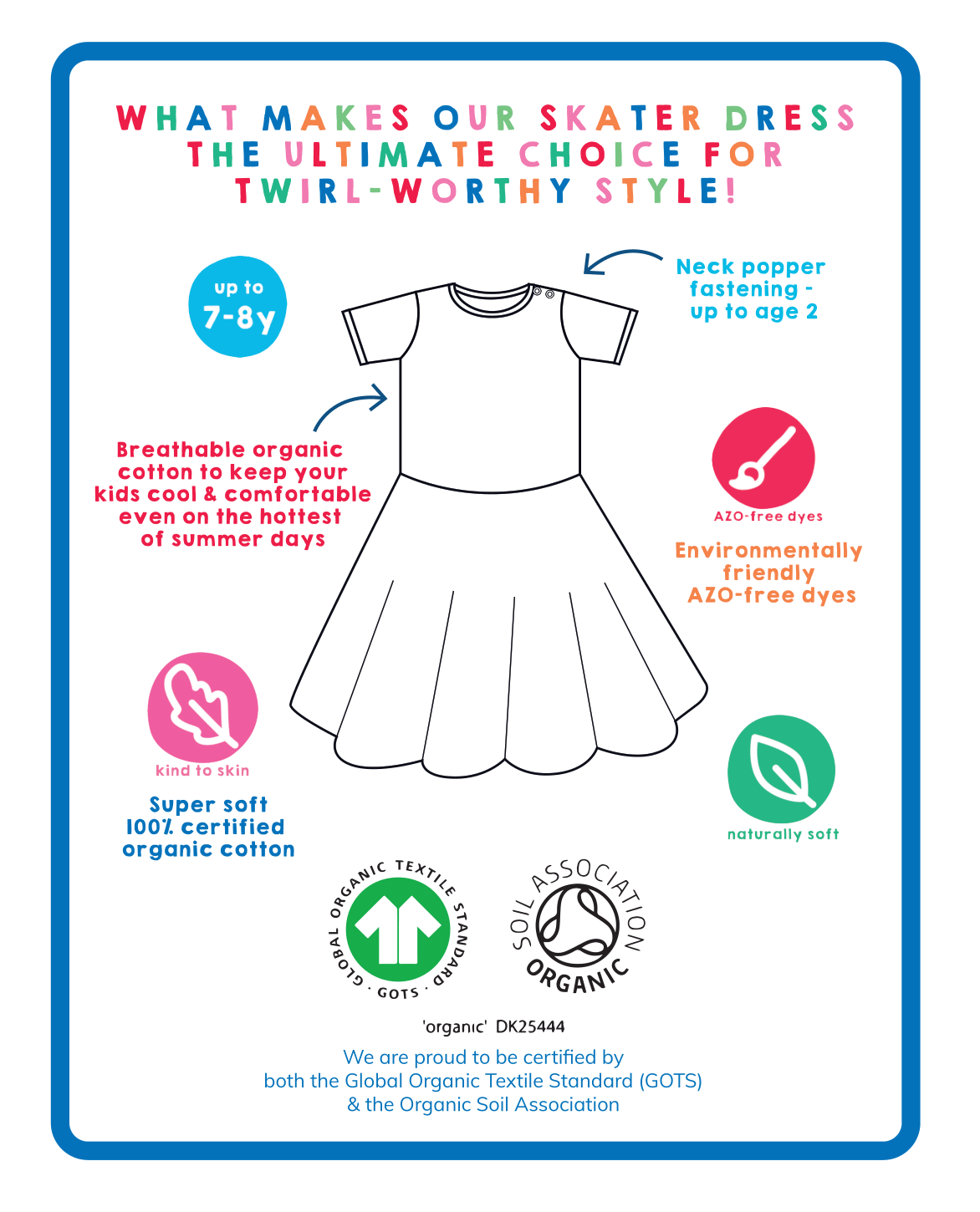 Organic Daisy Print Skater Dress