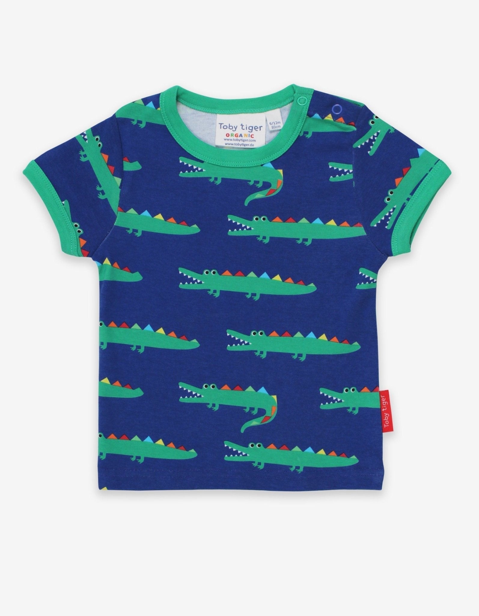 Organic Crocodile Print Short Sleeve T Shirt