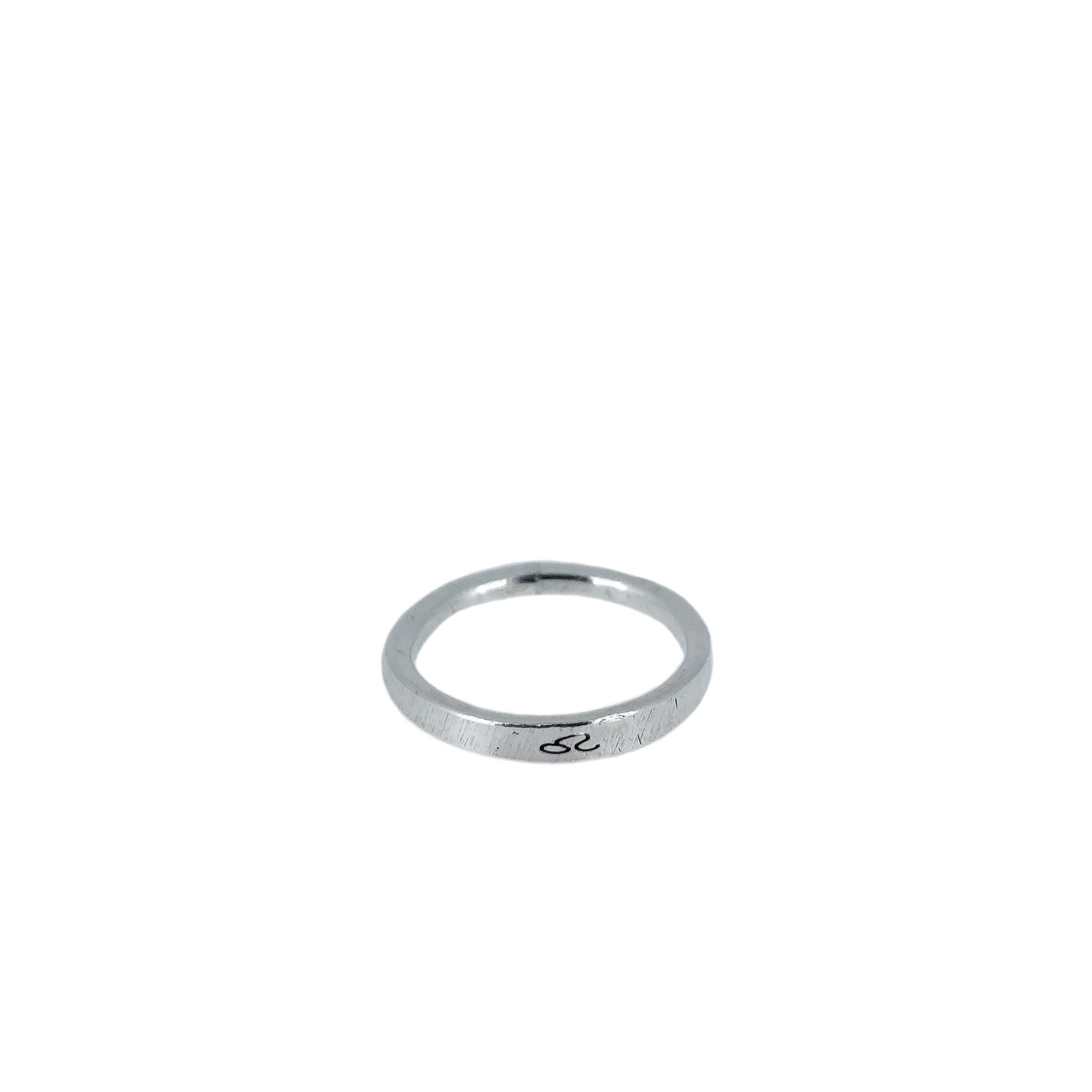Personalised Zodiac Sterling Silver Ring