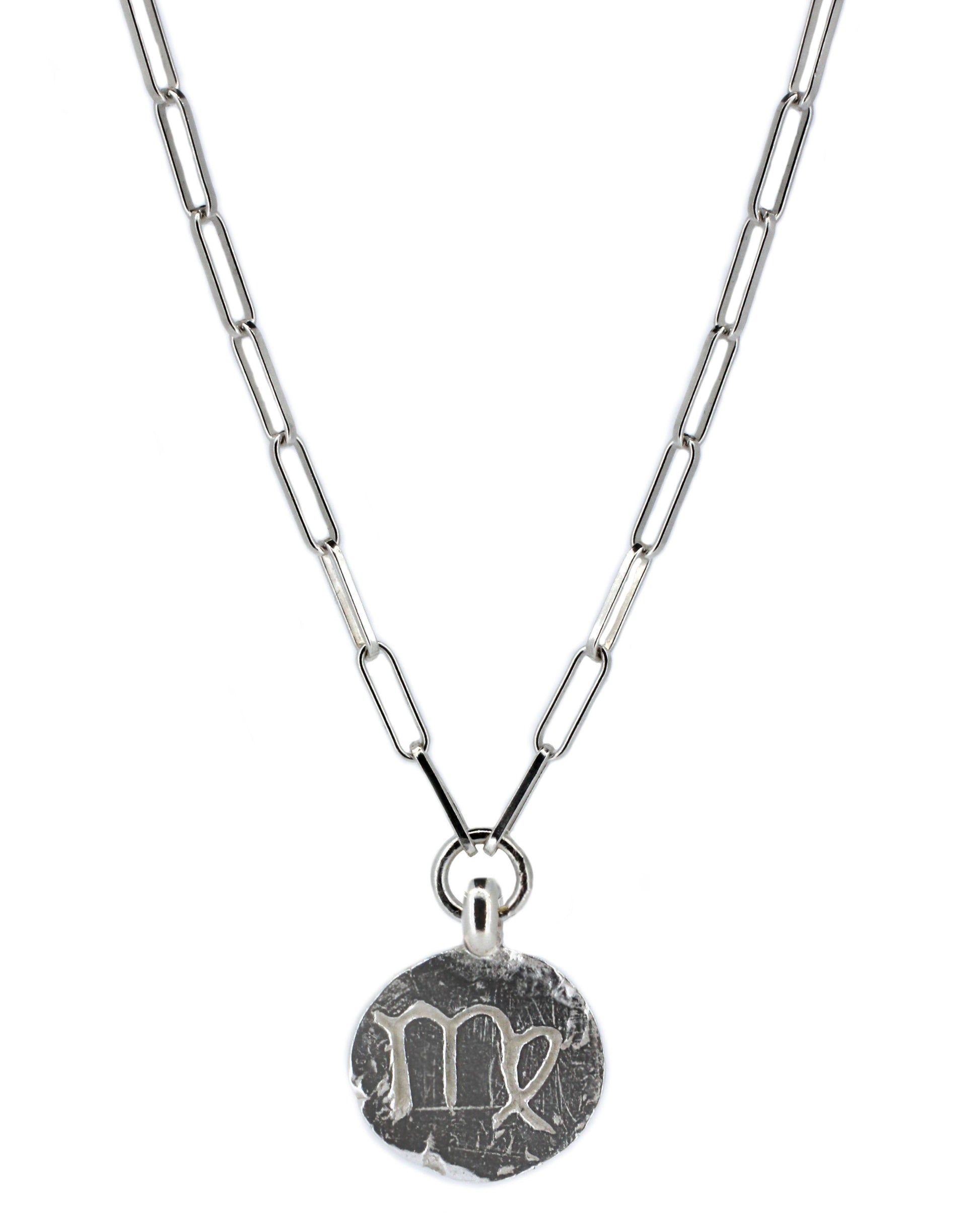 Star Sign Trace Chain Necklace in Sterling Silver