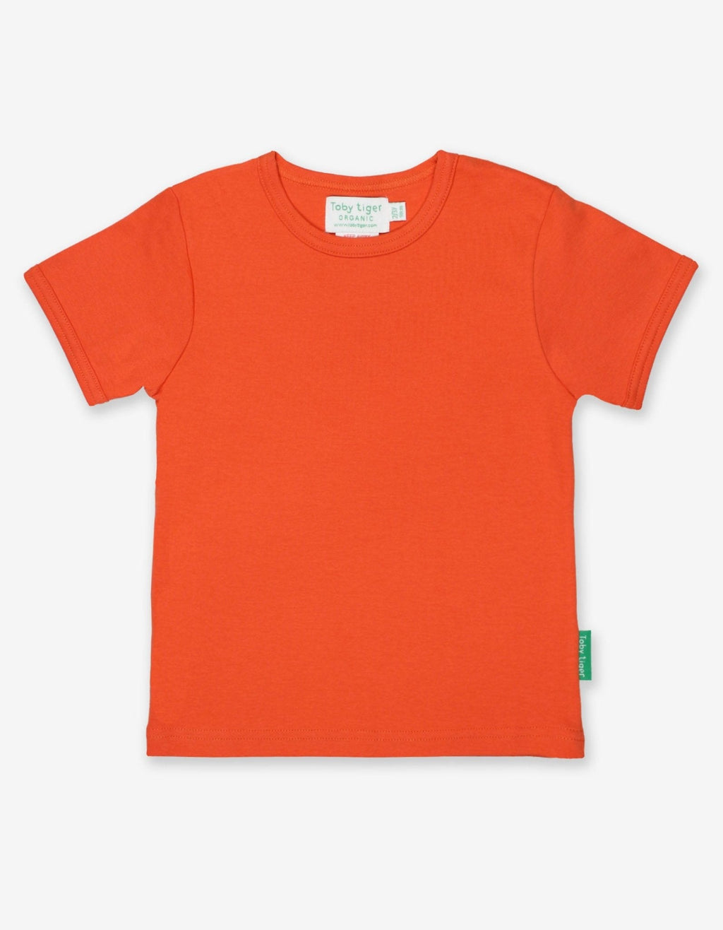 Organic Orange Basic Short Sleeved T-Shirt for Kids