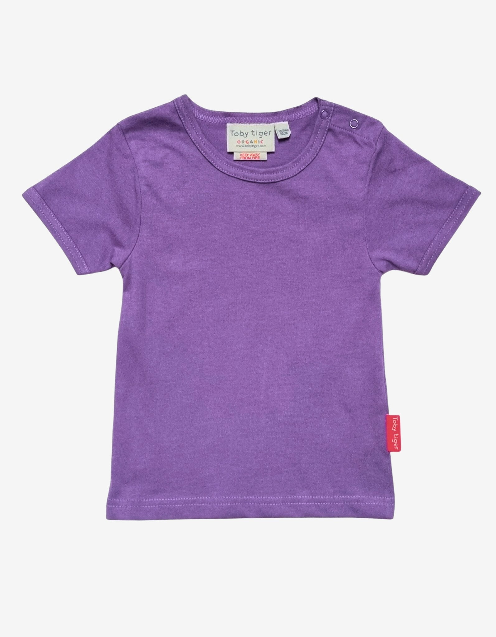 Organic Purple Short Sleeved T-Shirt for Kids