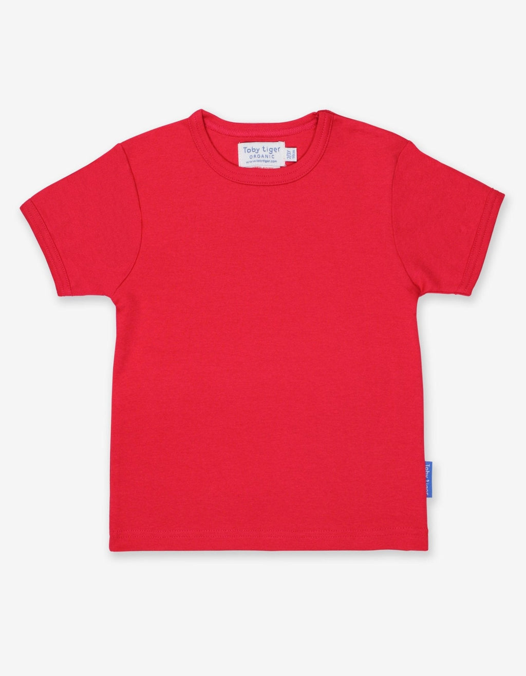 Organic Red Short Sleeved T Shirt for Kids