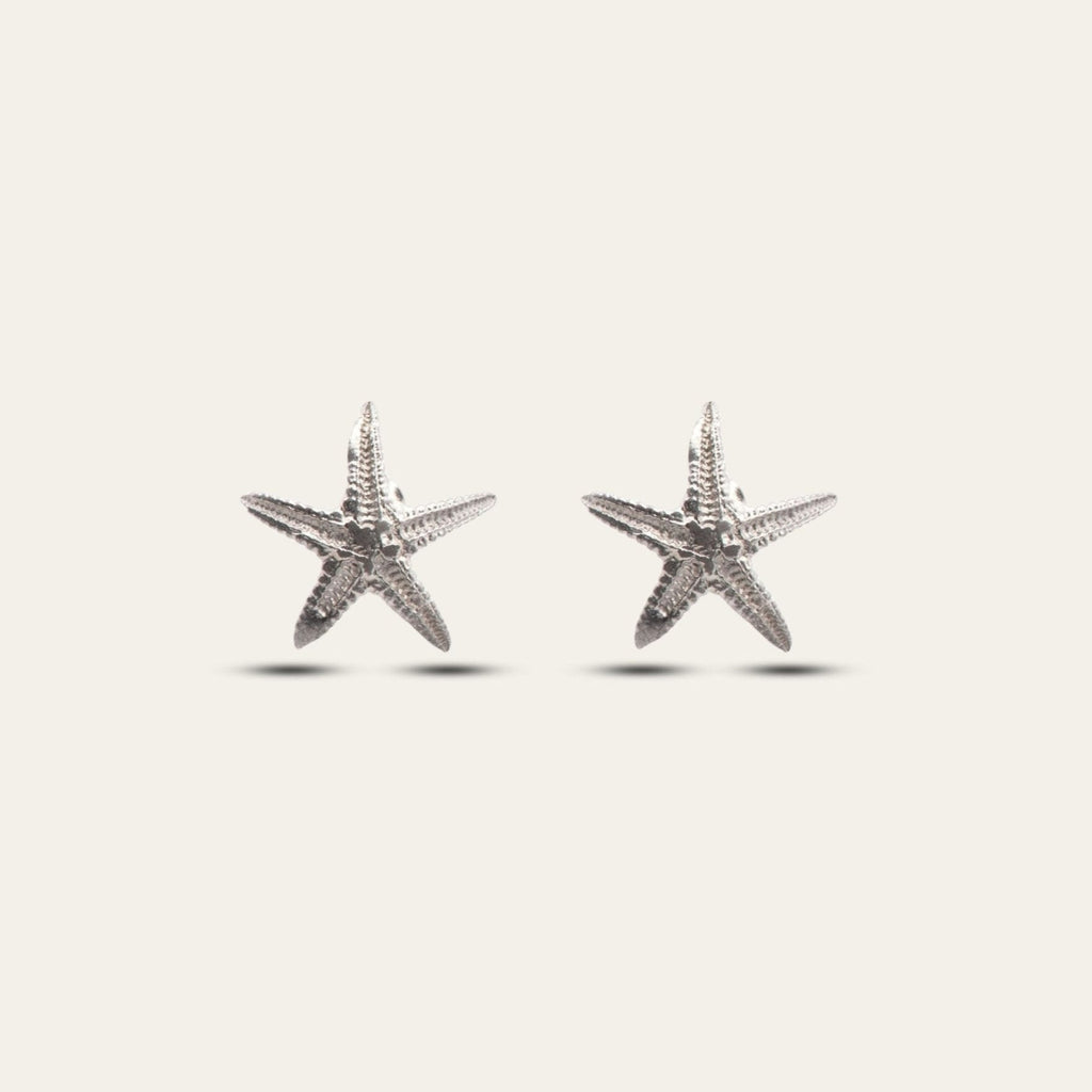Dainty Silver Starfish Studs