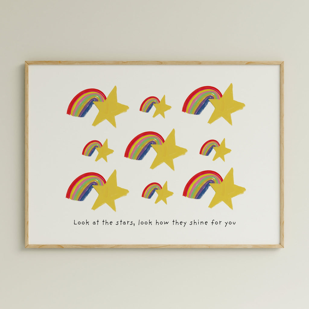 Stars & Rainbows - Positive Art Print