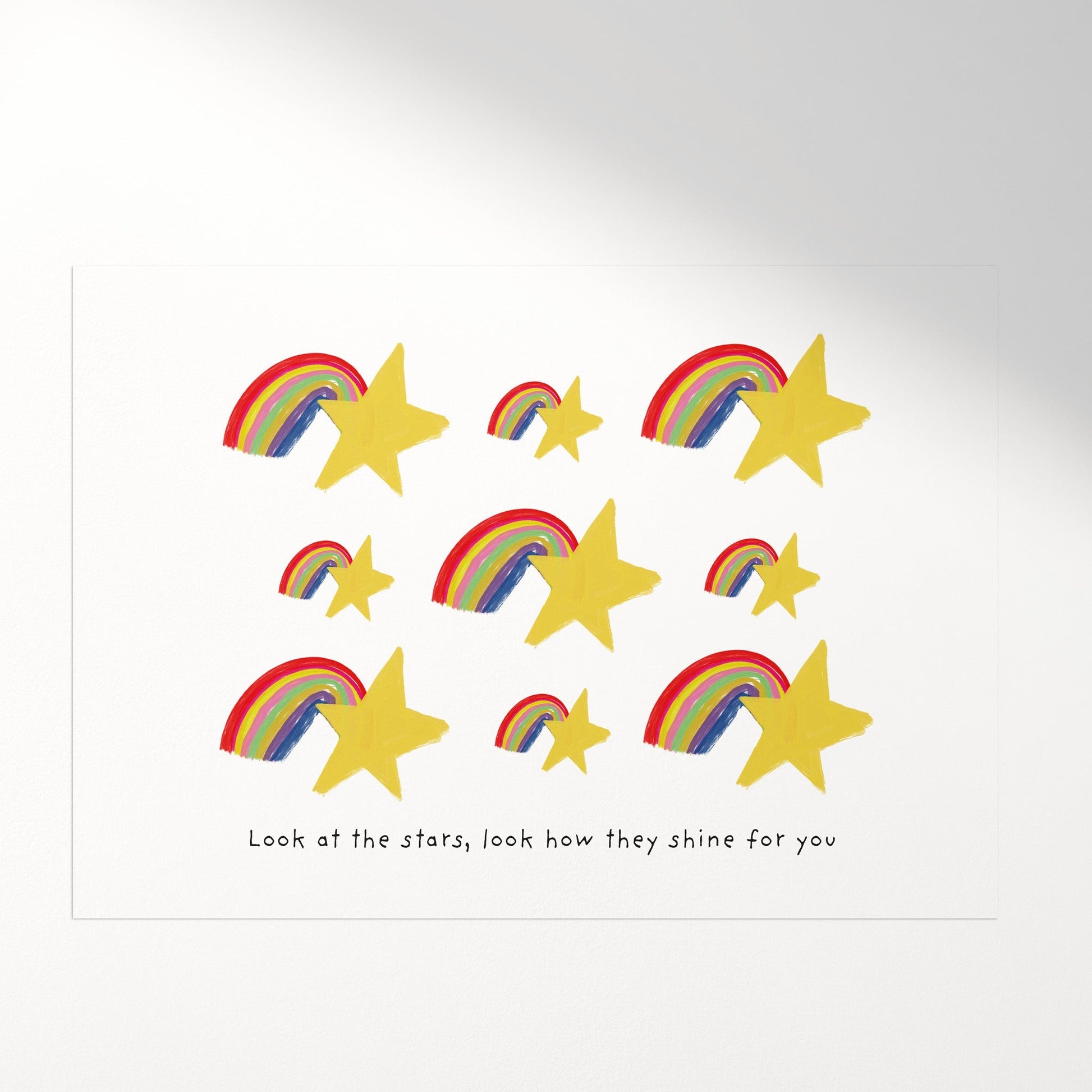 Stars & Rainbows - Positive Art Print
