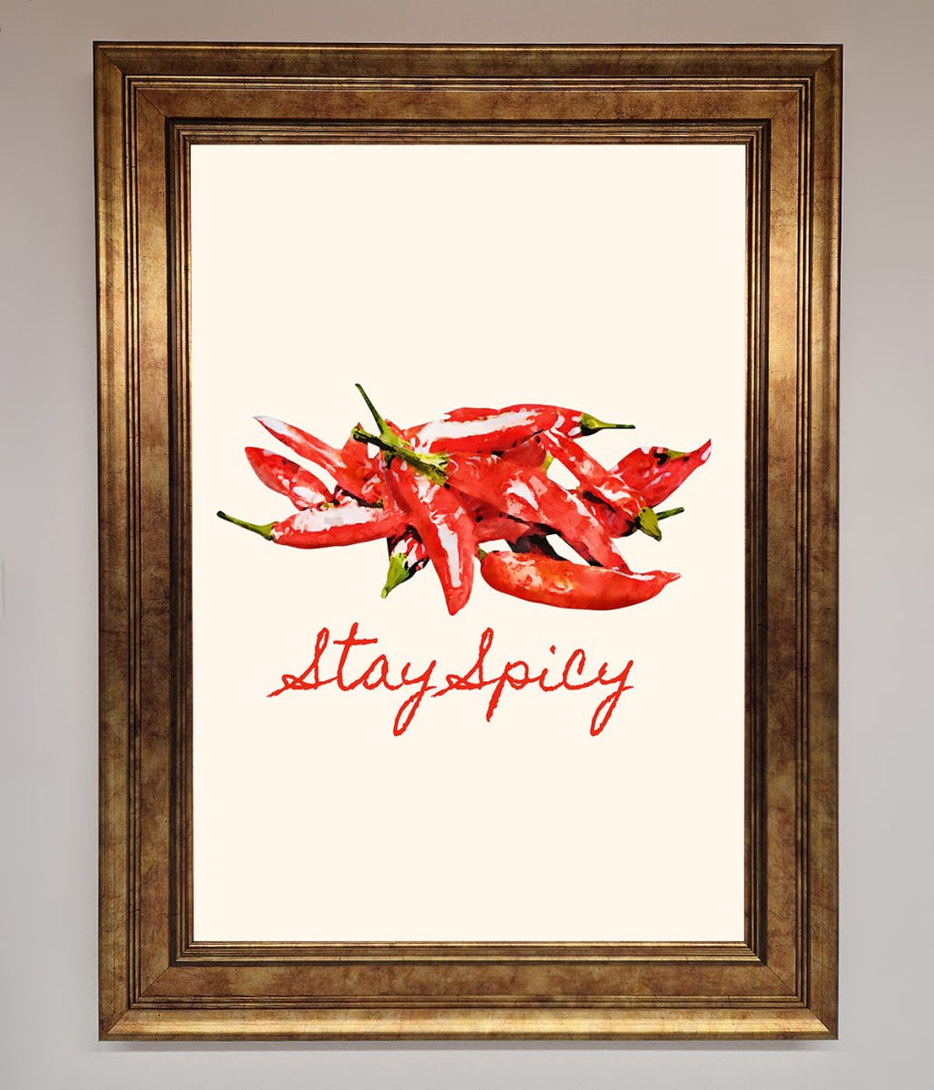 Stay Spicy Framed Print
